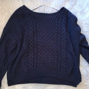 Navy Blue Crew Neck Sweater